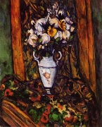 Vase mit Blumen nach C�zanne